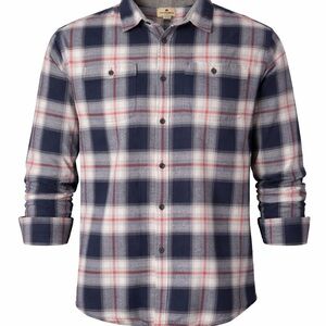 Woolrich Men's Blue and Red Checkered Shirt
